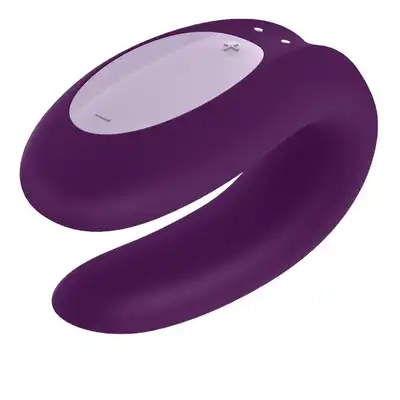 Satisfyer - Partner Vibrator. Ultra nowoczesny fioletowy wibrator dla par. Sterowany aplikacją. Nowość! 