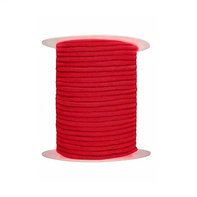 Ouch - Bondage Rope - Miękka profesjonalna. 1 Metr - Czerwona. Super do pokazów publicznych  lub prywatnych. Mega sale!