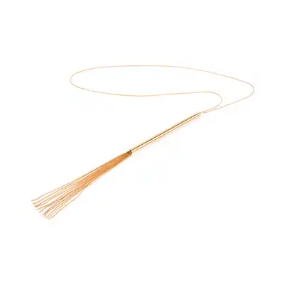 Bijoux Indiscrets - Magnifique Whip Necklace Gold. Złoty naszyjnik bicz do chłosty. Luksusowa kolekcja. 