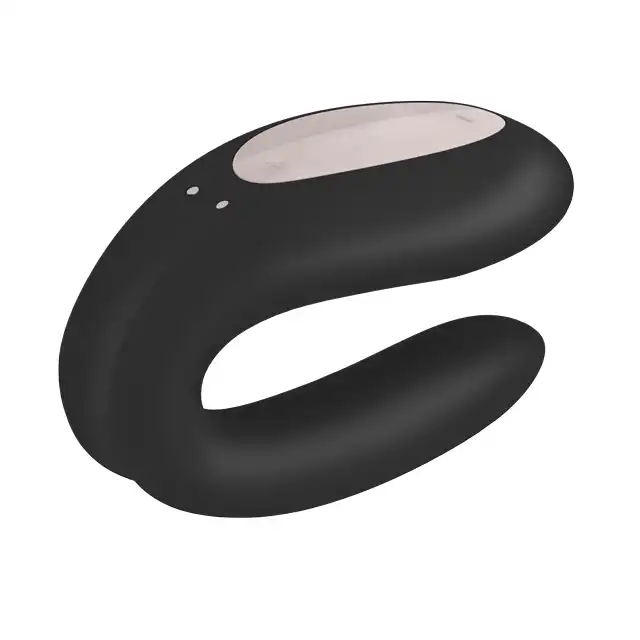 Satisfyer - Partner Vibrator. Ultra nowoczesny czarny wibrator dla par. Sterowany aplikacją. Nowość! 