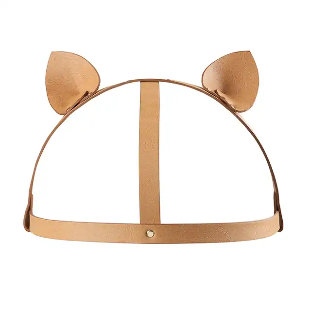 Bijoux Indiscrets - Maze Head Harness Brown. Zmysłowa opaska z kocimi uszami.