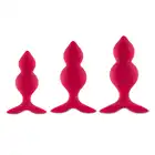 FeelzToys - Bibi Twin. Zestaw - 3 różowe zatyczki analne. Dla początkujących i zaawansowanych.