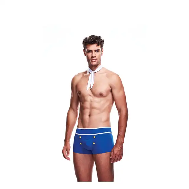 Envy - 2PC Sailor Salute Set L/XL. Sexy komplet żeglarza, granatowe bokserki i krawat!