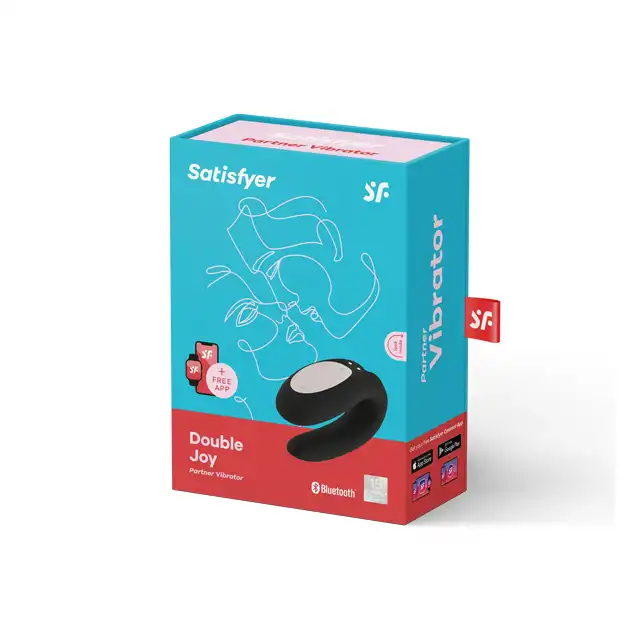 Satisfyer - Partner Vibrator. Ultra nowoczesny czarny wibrator dla par. Sterowany aplikacją. Nowość! 
