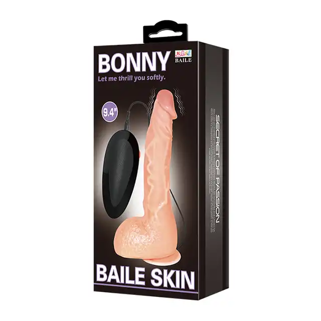 Bonny - Wibrujące dildo z przyssawką. Sterowane pilotem. Najwyższej jakości materiał. 