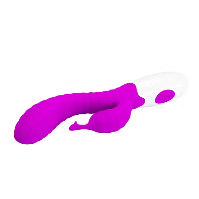 Pretty Love - Pete/Hyman Purple Punkt G. Prążkowany wibrator z króliczkiem. Silny orgazm pochwowo-łechtaczkowy. Top produkt!