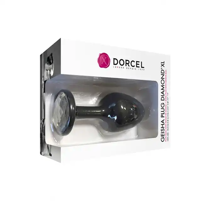 Dorcel - Geisha Plug Ruby XL. Innowacyjny wibrujący plug analny z kulką gejszy. Elegancki srebrny diament!