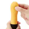 Iroha - Zen Vibrator Yuzucha. Designerski żółty wibrator z miękkiego jak pianka silikonu Soft-Touch! Ekskluzywna kolekcja. 
