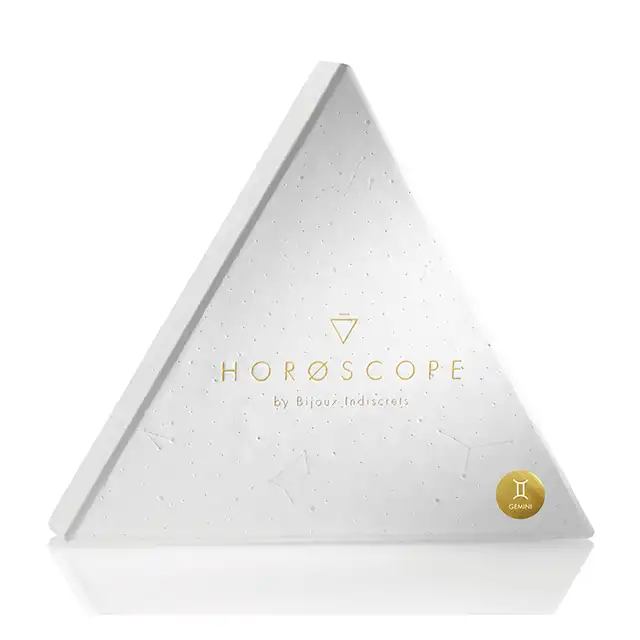 Bijoux Indiscrets - Horoscope Gemini. Zmysłowy zestaw dla zodiakalnych bliźniąt. Balsam, naszyjnik i wibrator. Niech Twoja kobiecość zabłyśnie. Mega Sale!