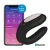 Satisfyer - Partner Vibrator. Ultra nowoczesny czarny wibrator dla par. Sterowany aplikacją. Nowość! 