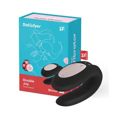 Satisfyer - Partner Vibrator. Ultra nowoczesny czarny wibrator dla par. Sterowany aplikacją. Nowość! 