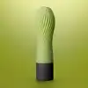 Iroha - Zen Vibrator Matcha. Designerski zielony wibrator z miękkiego jak pianka silikonu Soft-Touch! Ekskluzywna kolekcja. 
