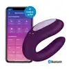 Satisfyer - Partner Vibrator. Ultra nowoczesny fioletowy wibrator dla par. Sterowany aplikacją. Nowość! 