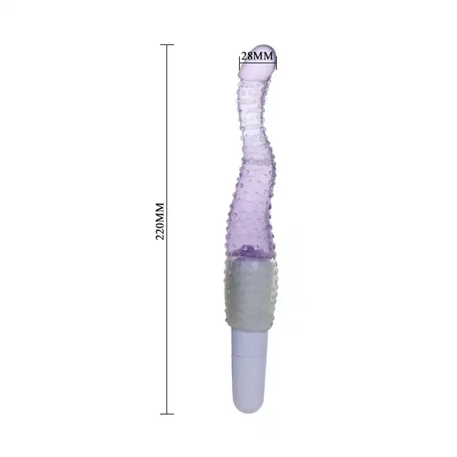 Baile - Jelly Vibrator Purple. Uroczy i słodki żelowy wibrator ze specjalnymi wypustkami! 