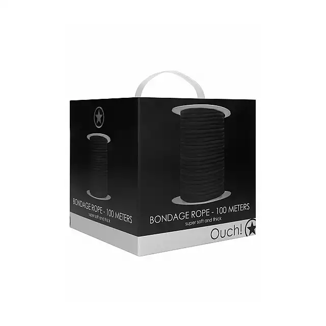 Ouch - Ouch - Bondage Rope - 1 metr. Wodoodporna bawełna. Bestseller. Tniemy na miarę!