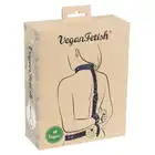 Vegan Fetish - Restraint Set. Skóropodobny stylowy zestaw z kołnierzem, kajdankami i pasem w talii. 