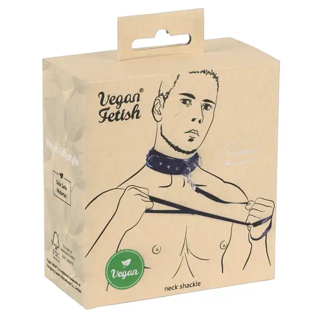 Vegan Fetish - Neck Shackle. Obroża na szyję. 100% wegańska produkcja, stylowy design!