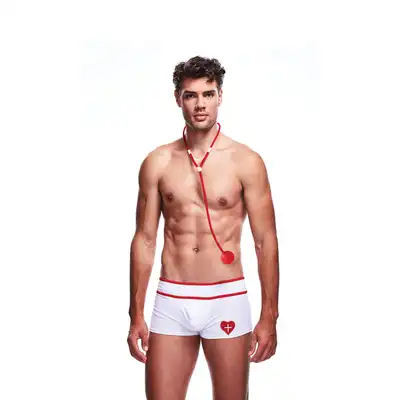 Envy - Doctor Love Set L/XL. Kostium kuszącego doktora. W zestawie stetoskop do badania podczas gorącej zabawy! 
