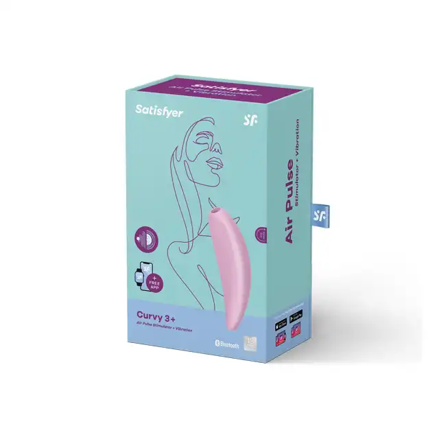 Satisfyer - Curvy 3+. Niezwykły, wibrujący stymulator z aplikacją na telefon! Wibracje w rytmie ulubionej muzyki. 