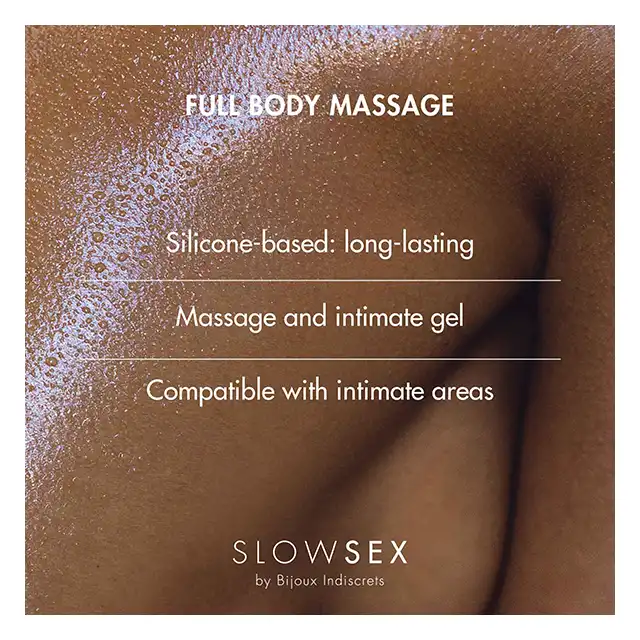 Slow Sex - Full Body Massage 50 ml. Niezwykły silikonowy olejek o jedwabistej konsystencji i kokosowym zapachu. 