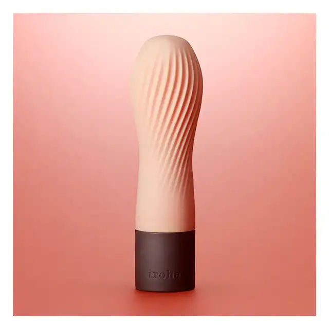 Iroha - Zen Vibrator Hanacha. Designerski różowy wibrator z miękkiego jak pianka silikonu Soft-Touch! Ekskluzywna kolekcja. 