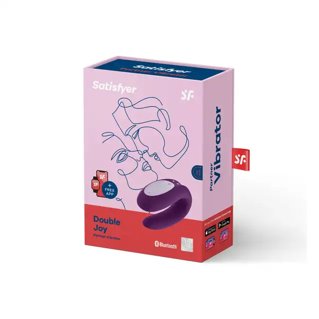 Satisfyer - Partner Vibrator. Ultra nowoczesny fioletowy wibrator dla par. Sterowany aplikacją. Nowość! 
