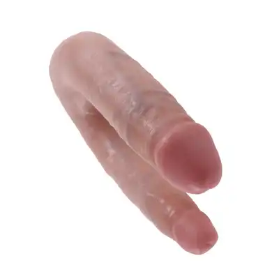 King Cock - Small Double Trouble 13cm - Super realistyczne podwójne dildo z USA. Analno - waginalne.