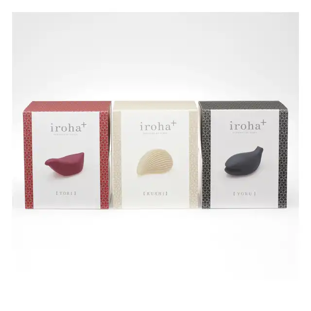 Iroha - Tori Clitorial Vibrator Dark Red. Ciemnoczerwony designerski, silny wibrator, który zmieści się w Twojej ręce.  