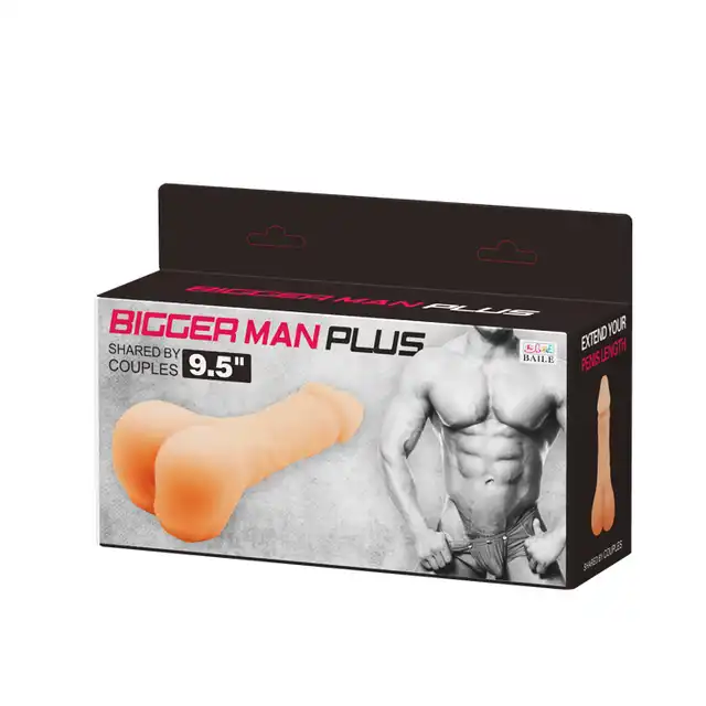 Bigger Man Plus - Nakładka powiększająca i wydłużająca penisa. Realistyczne doznania. Stymulacja dla par. 