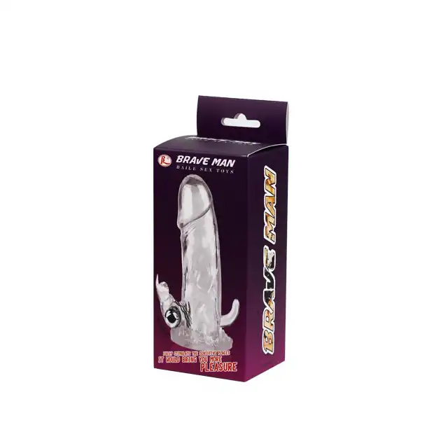 Brave Man - Vibrating Sleeve. Wibrująca nakładka na penisa. Uniwersalny rozmiar!