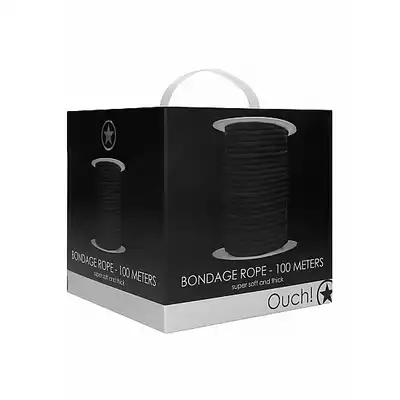 Ouch - Ouch - Bondage Rope - 1 metr. Wodoodporna bawełna. Bestseller. Tniemy na miarę!
