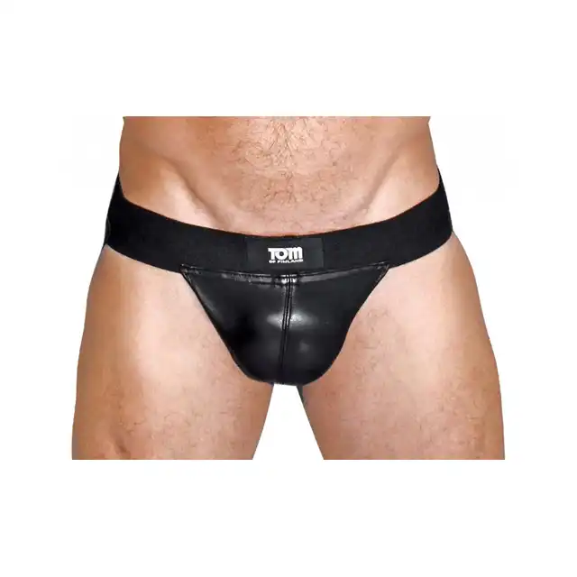 Tom of Finland - Leather Jockstrap. Skórzany jockstrap z elastycznym pasem. 
