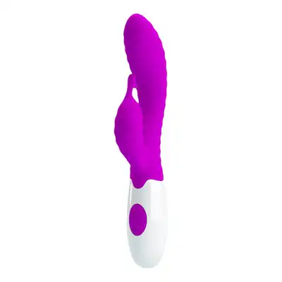 Pretty Love - Pete/Hyman Purple Punkt G. Prążkowany wibrator z króliczkiem. Silny orgazm pochwowo-łechtaczkowy. Top produkt!