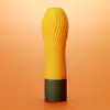 Iroha - Zen Vibrator Yuzucha. Designerski żółty wibrator z miękkiego jak pianka silikonu Soft-Touch! Ekskluzywna kolekcja. 