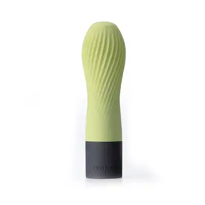 Iroha - Zen Vibrator Matcha. Designerski zielony wibrator z miękkiego jak pianka silikonu Soft-Touch! Ekskluzywna kolekcja. 
