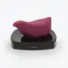 Iroha - Tori Clitorial Vibrator Dark Red. Ciemnoczerwony designerski, silny wibrator, który zmieści się w Twojej ręce.  
