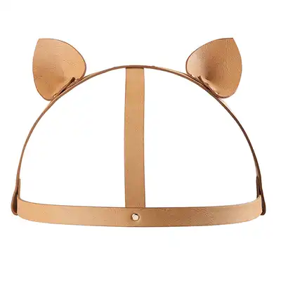 Bijoux Indiscrets - Maze Head Harness Brown. Zmysłowa opaska z kocimi uszami.