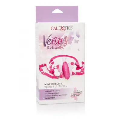 Calexotics Venus Butterfly - Mały bezprzewodowy wibrator. Elastyczne paski i wodoodporny pocisk. 