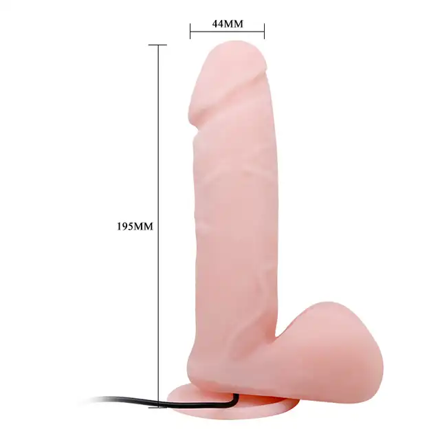 Baile - Oliver. Elastyczne dildo wibrujące UltraSkyn, sterowane pilotem. 