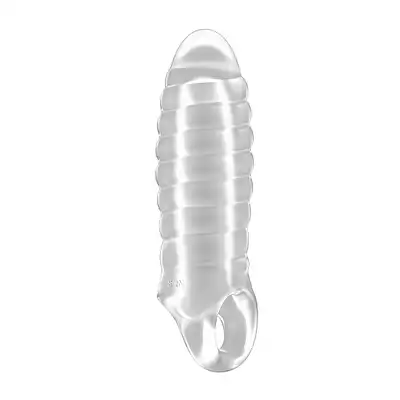 Sono - Stretchy Thick Penis Extension No. 36. Falista nakładka na penisa powiększająca i stymulująca. 100% satysfakcji!