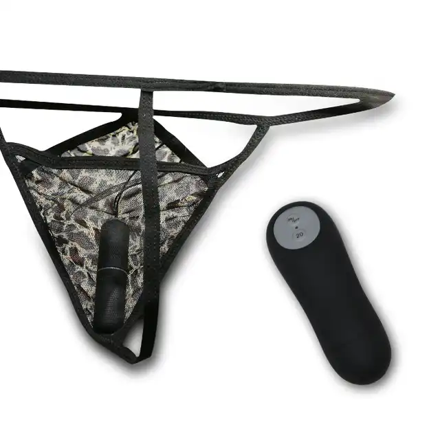Wild Butterfly - G-string with vibrator. Stringi z wibratorem sterowanym zdalnie. Pikantny wzór!