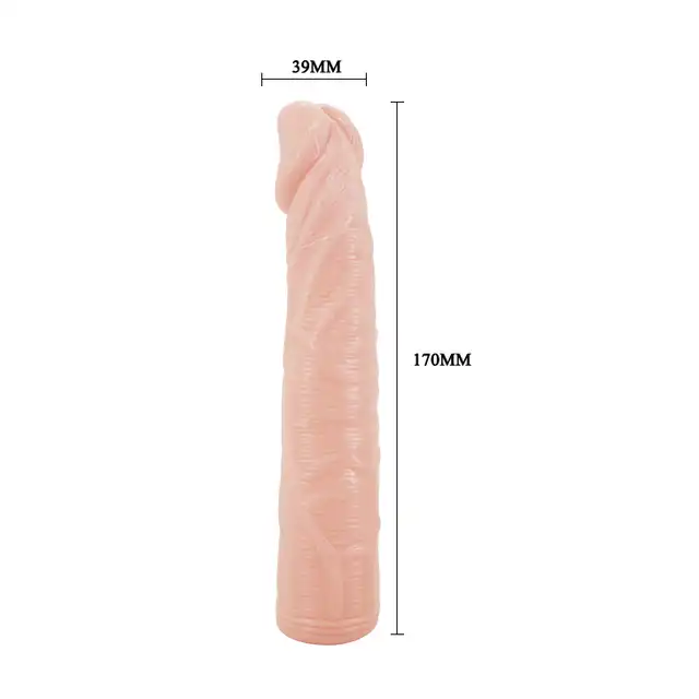 Silicone Sleeve - Nakladka na Penisa. Wydłużenie o 6 cm! Naturalny kolor, dla początkujących i zaawansowanych. 