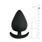 Easy Toys - Black Anchor Buttplug Medium. Czarny plug z kotwicą, bezpieczna zabawka analna. 