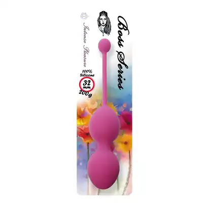 Bseries - Silicone Kegel Balls 32mm 200g Dark Pink - Boss Series