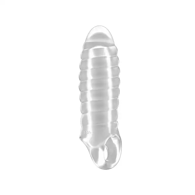 Sono - Stretchy Thick Penis Extension No. 36. Falista nakładka na penisa powiększająca i stymulująca. 100% satysfakcji!
