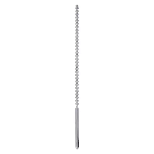 Steel Power Tools - Dip Stick Ribbed 6 mm Silver. Metalowy dilator z prążkowaną struktrą. Niesamowita stymulacja cewki moczowej
