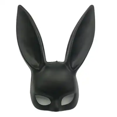 Maska - Bunny Mask Black. Maska króliczka.