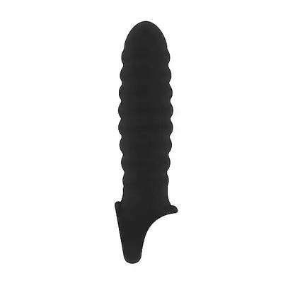 Sono - Stretchy Penis Extension No. 32. Ultra miękka, falista nakładka powiększająca i stymulująca. 