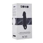 Sono - Stretchy Penis Extension No. 33. Ultra miękka czarna nakładka powiększająca i stymulująca. 