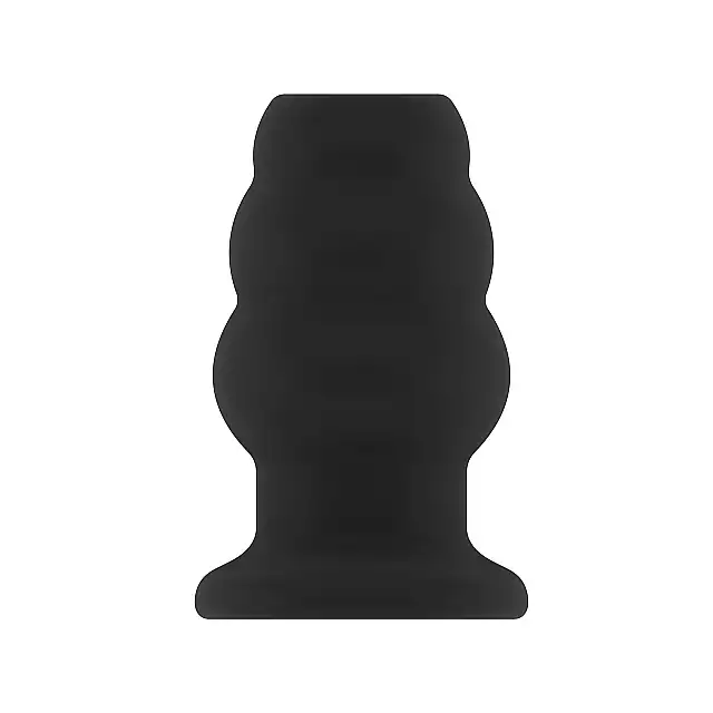 Sono - Large Hollow Tunnel Butt Plug No. 51. Czarna duża wtyczka analna z otworem. 